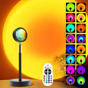 Sunset Lamp Projector, 16 Colors Multicolor Changing LED Night Light, Photography Selfie Party, Decor Xmas Gifts for Women
