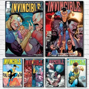 Superhero Animation Series I-Invincible Comic Poster Self-adhesive Painting with prints Home bedroom living room decoration